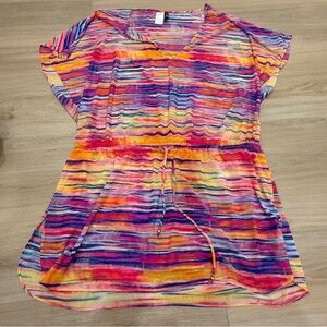 Lauren Ralph Lauren Vibrant Multicolor Pool Cover up Like New XL